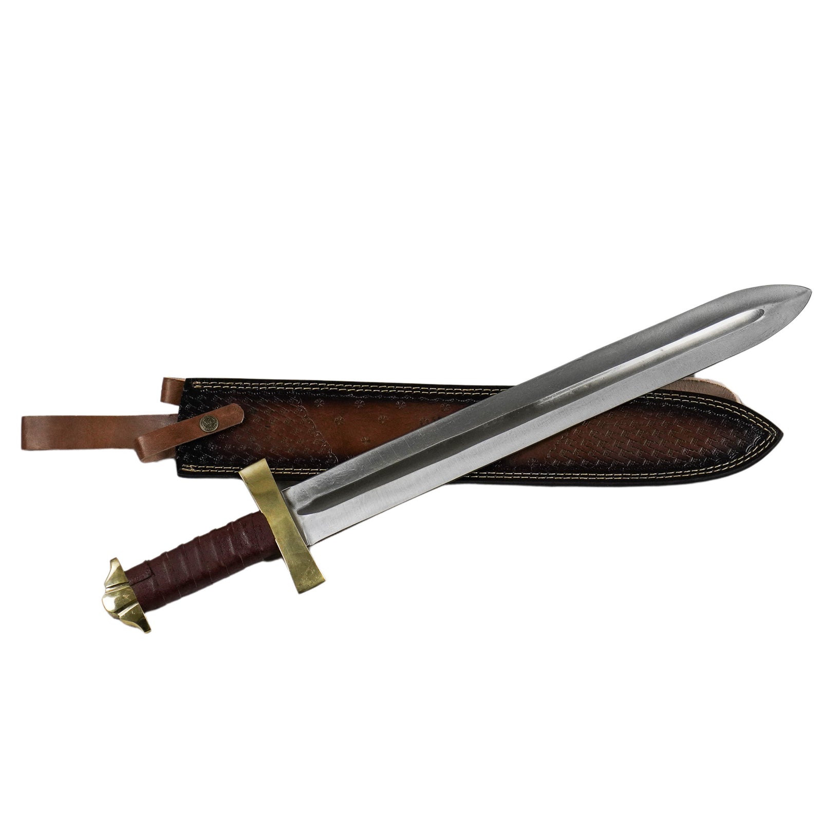 Viking Seax Sword- Straight Blade- 1095 Steel - Battling Blades