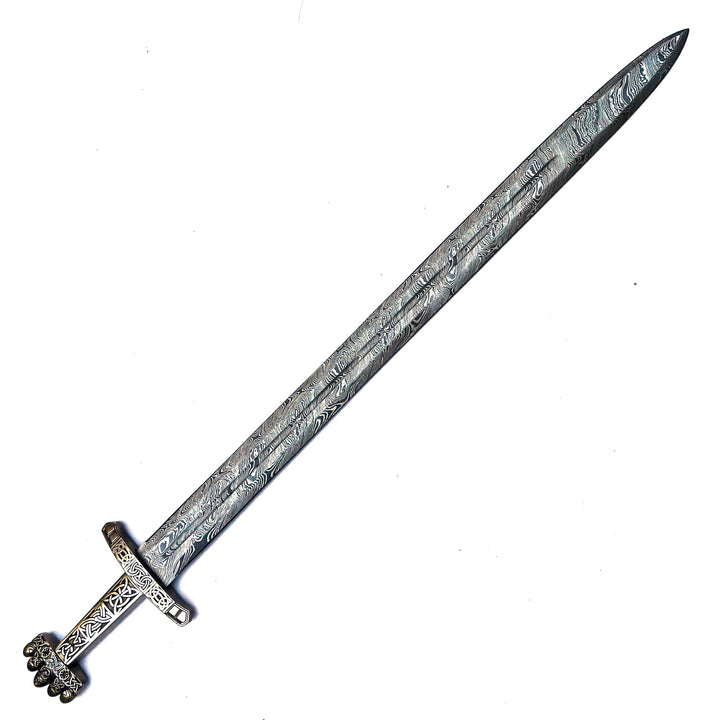 Viking Sword- Petersen Type S- Damascus Steel- 43" - Battling Blades