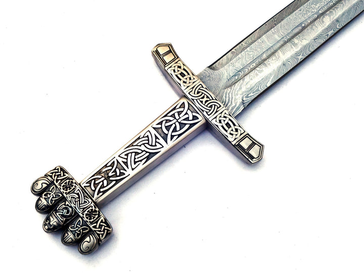 Viking Sword- Petersen Type S- Damascus Steel- 43" - Battling Blades
