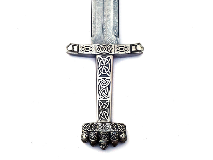 Viking Sword- Petersen Type S- Damascus Steel- 43" - Battling Blades