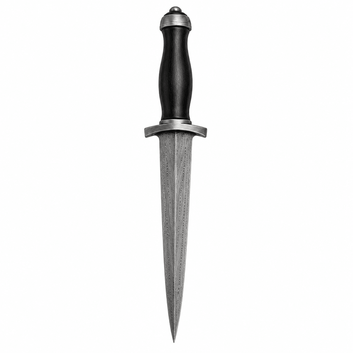 Scottish Dirk -Damascus Steel - 18" - Battling Blades