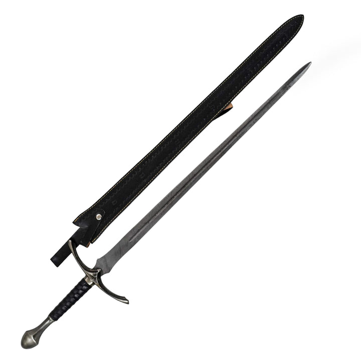 Black Longsword- Damascus Steel- 45" - Battling Blades