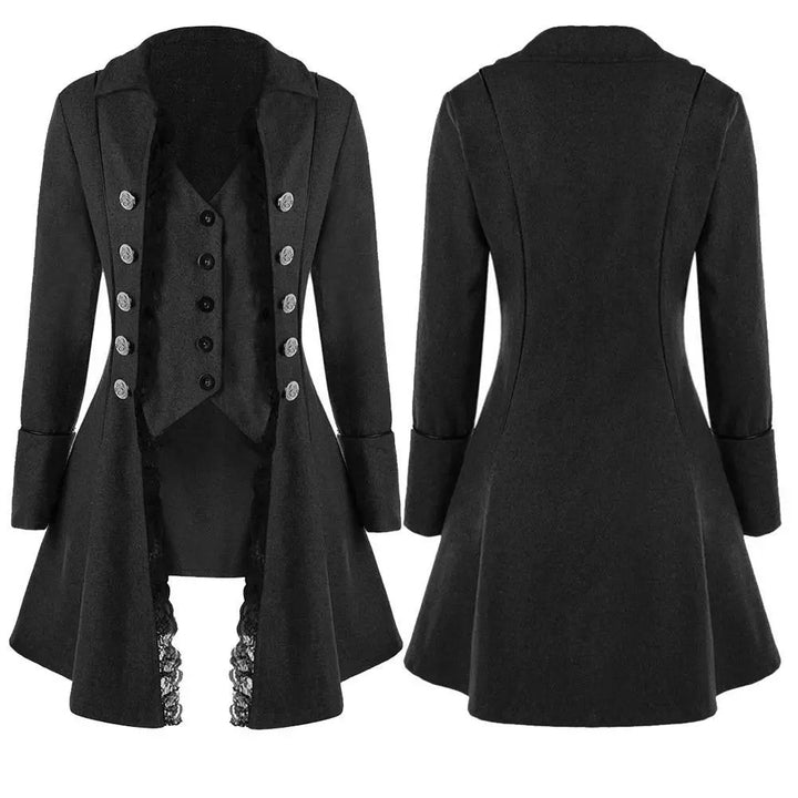 Medieval Majesty: Women's Lace Victorian Tailcoat