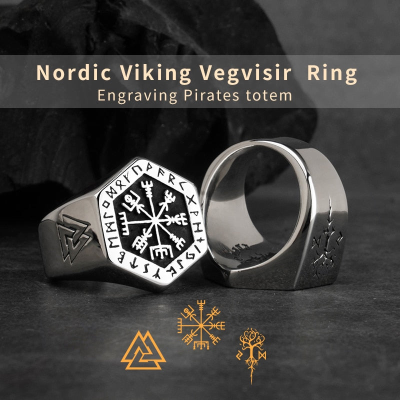 Nordic Viking Rune Index Ring