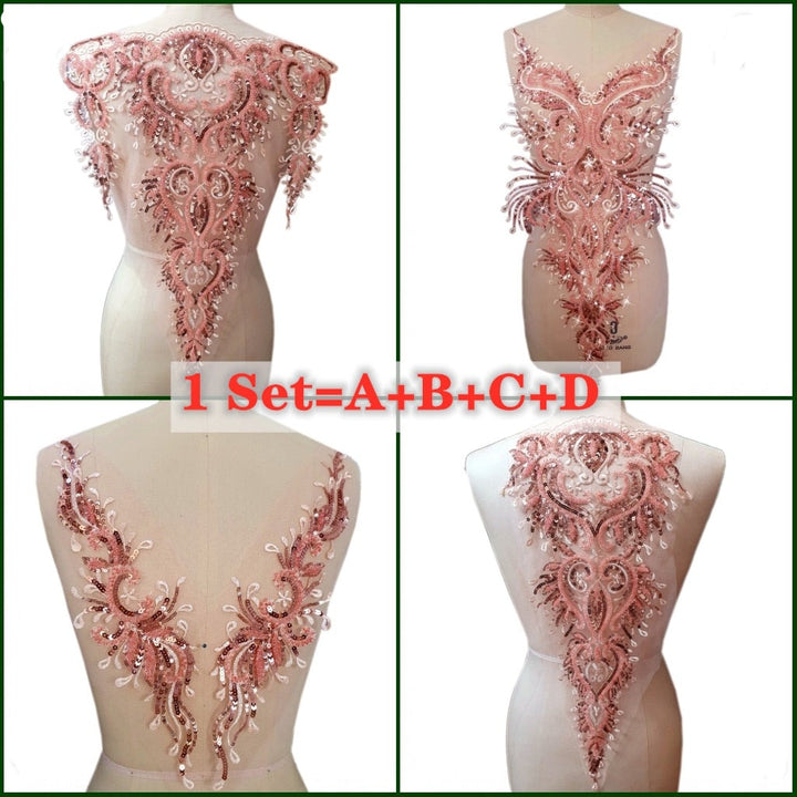 Haut Beaded Sequins 3D Lace