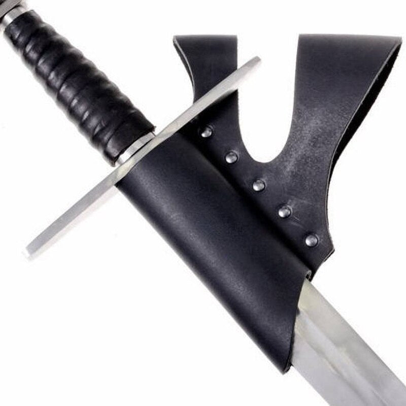 Norse Valor: Leather Belt Sword Holder Scabbard