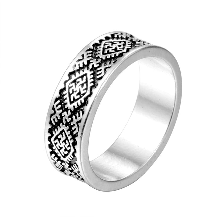 Viking Runes Carved Knot Rings