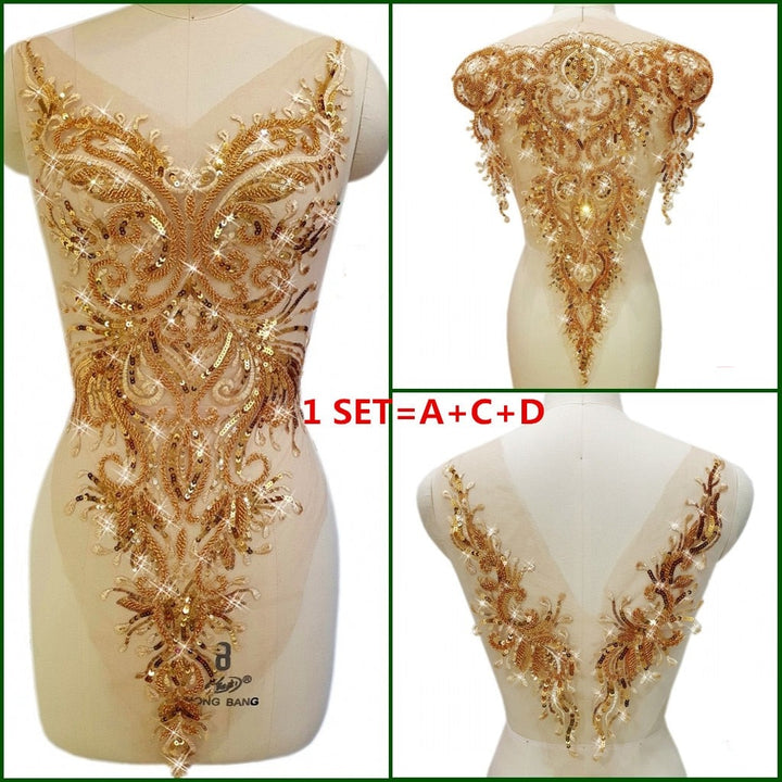 Haut Beaded Sequins 3D Lace