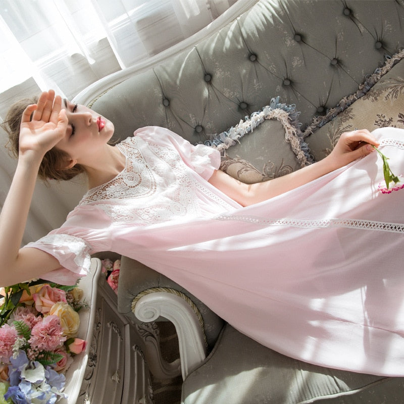 Renaissance Royalty: Enchanting Lace Nightgown