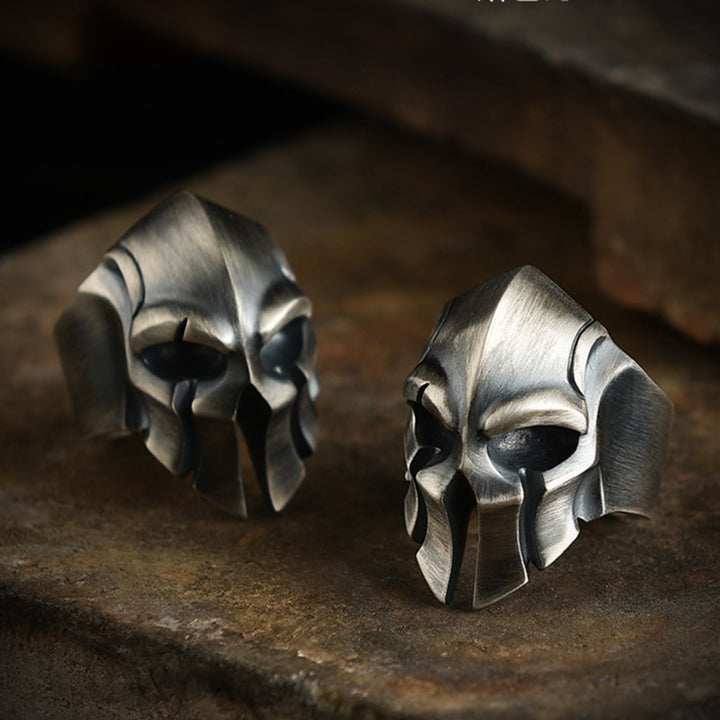 Spartan Warrior Mask Vintage Ring