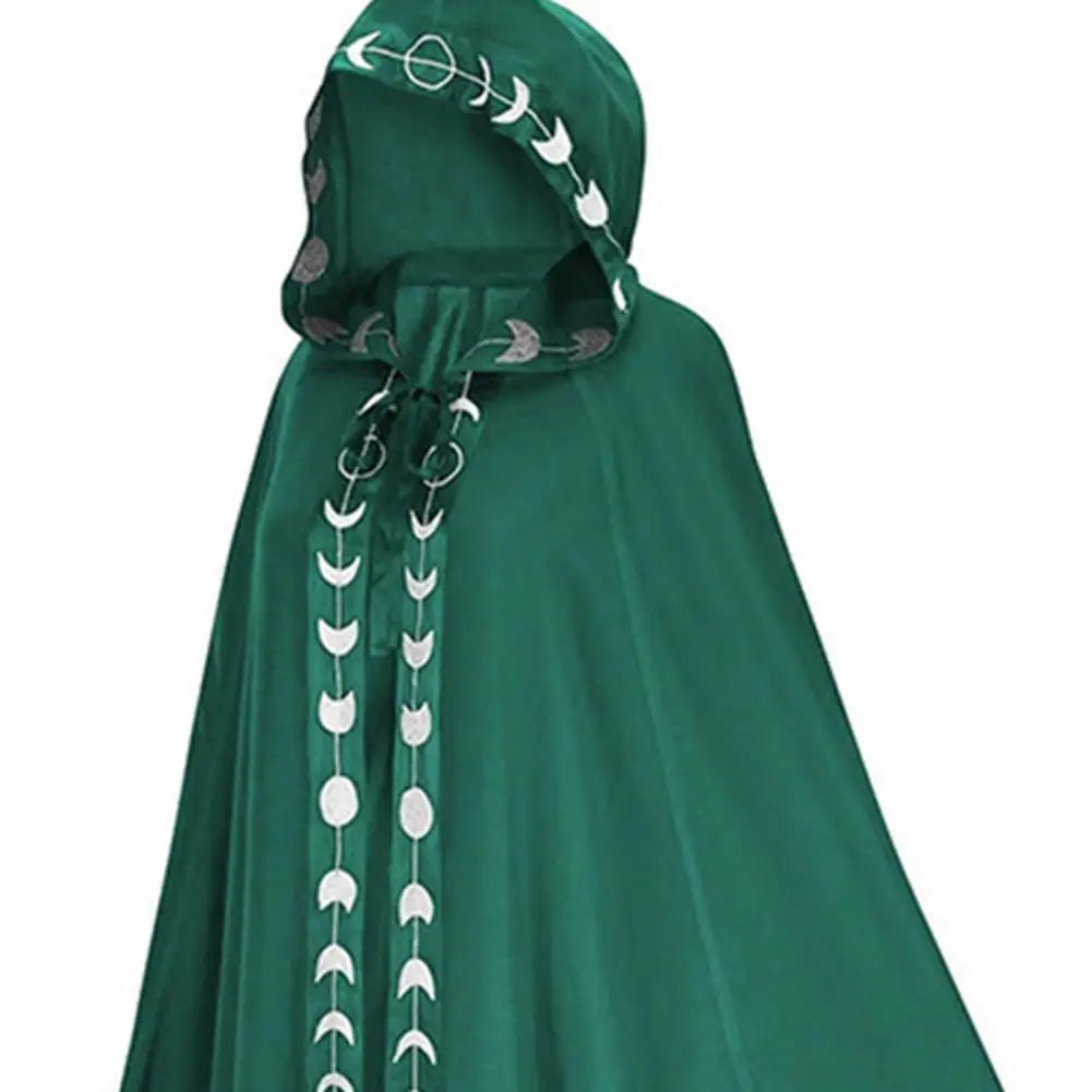 Women's Medieval Moon Cloak - Long Lace Up Mantle