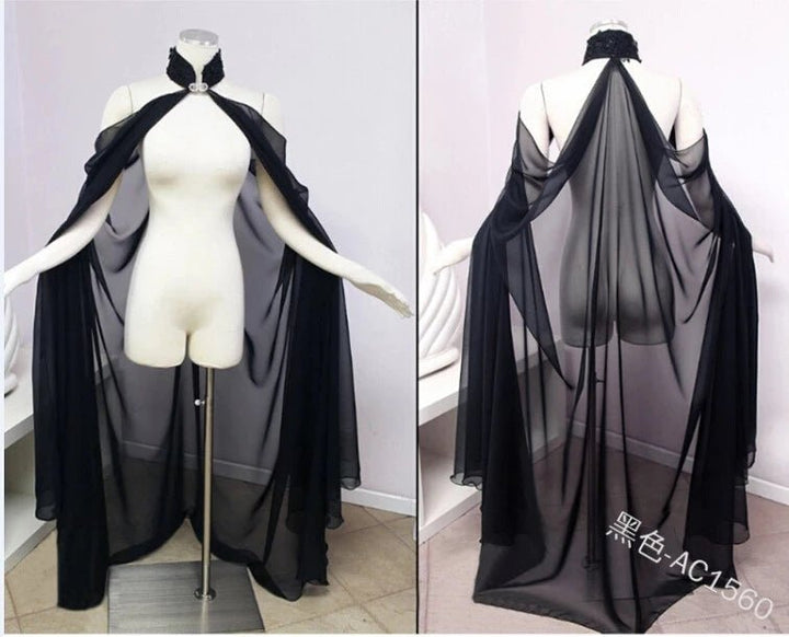 Elven Queen Mesh Cape - Fairy Wedding Dress - Battling Blades