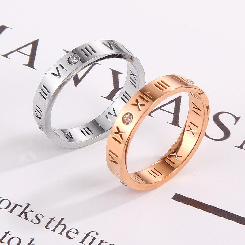 Roman Numeral Hollow Ring