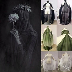 Elven Queen Mesh Cape - Fairy Wedding Dress - Battling Blades