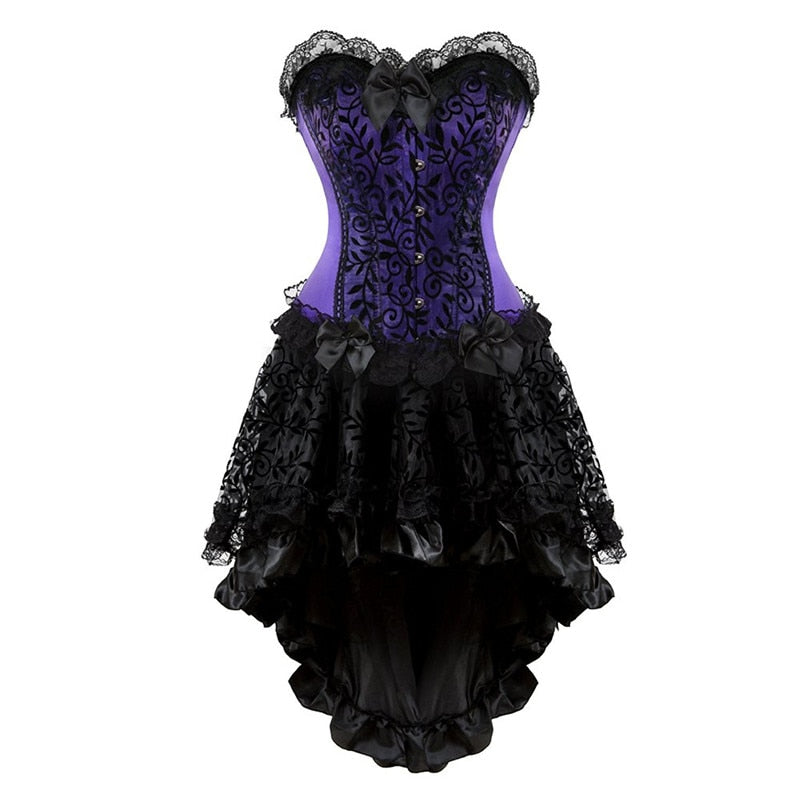 Regal Renaissance Revival: Enchanting Purple Gothic Corset Dress – Battling  Blades