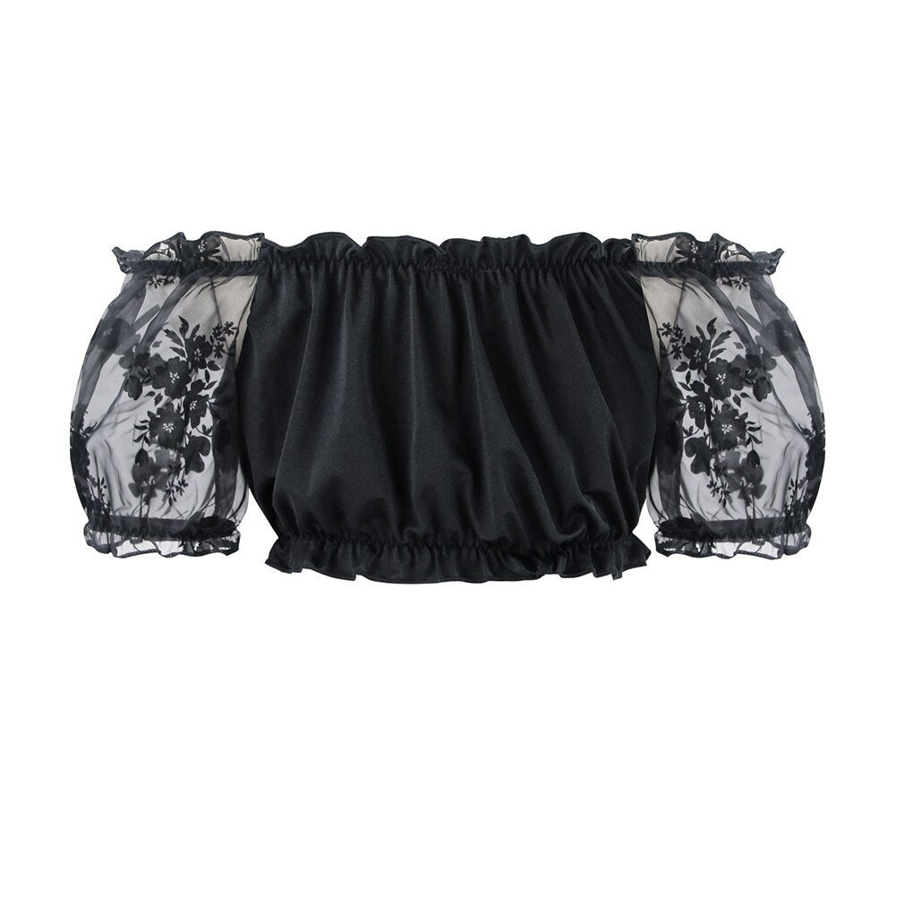 Enchanting Victorian Gothic Lace Off-Shoulder