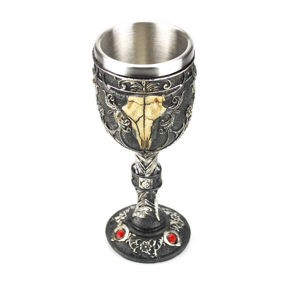 Viking Retro Stainless Steel & Resin Glass