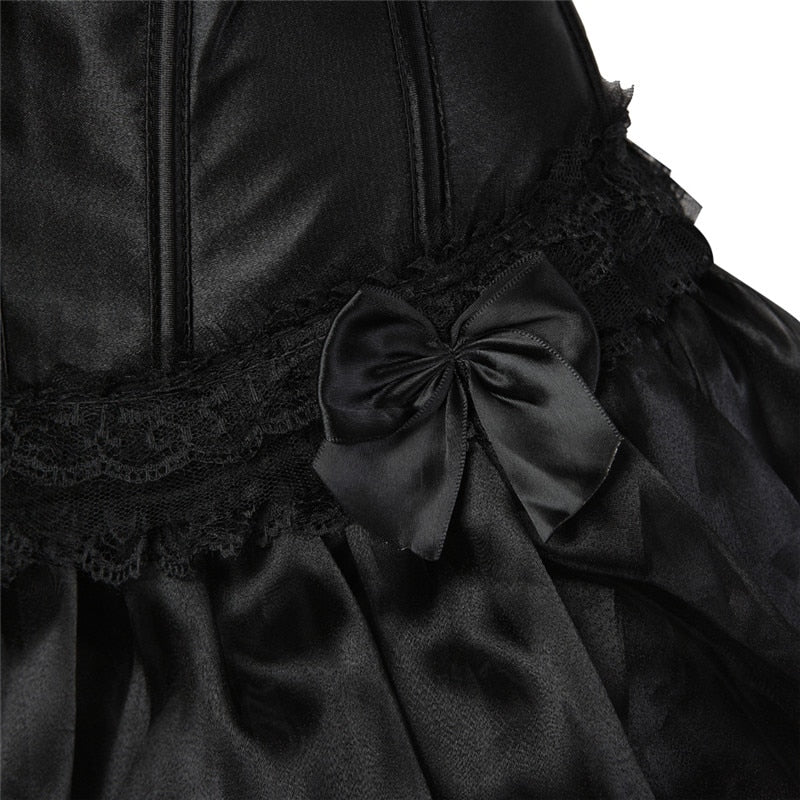 Elegant Noir Renaissance Corset Dress