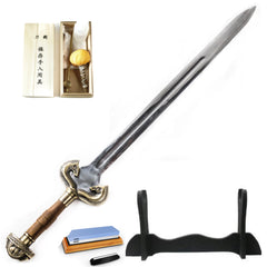Longsword- Horse Sword Bundle- Stand, Cleaning Kit, Sharpener - Battling Blades