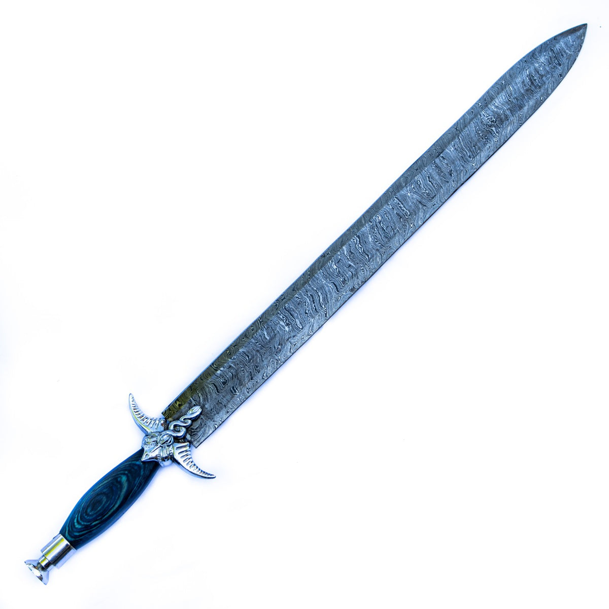 Longsword- Dragon Sword- High Carbon Damascus Steel - 29" - Battling Blades