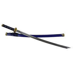 Katana Sword- Blue- High Carbon Damascus Steel- 40.5" - Battling Blades