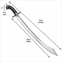 Kilij - 1095 Steel- Turkish Saber Sword - 35" - Battling Blades