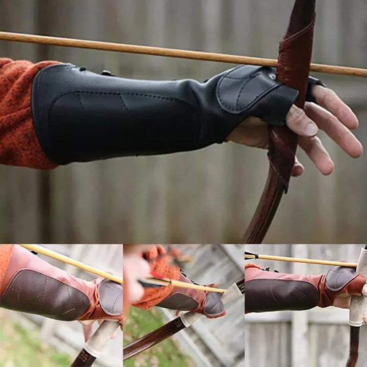 Medieval Archery Leather Glove: Armor Cuff - Warrior Knight Archer