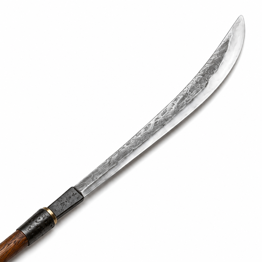 Naginata Head - Damascus Steel - 79" Japanese Polearm | Spear