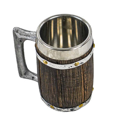 Viking Barrel Mug- Large Tankard- 15 Fl Oz - Battling Blades