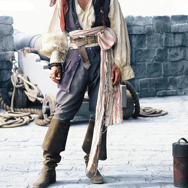 Half Haddock Vintage Boots - Pirate Warrior Leather Boots