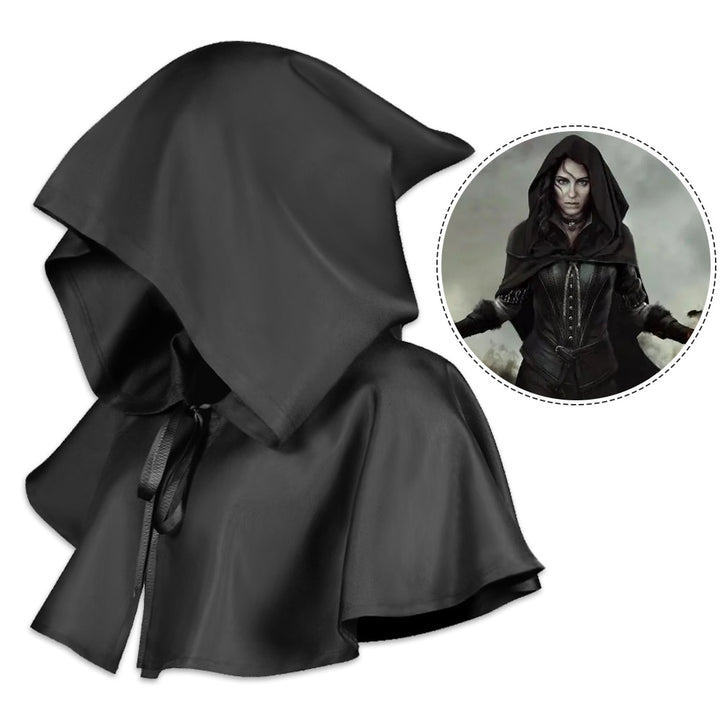 Mystic Enchanter's Cloak: Medieval Wicca Hooded Mantle