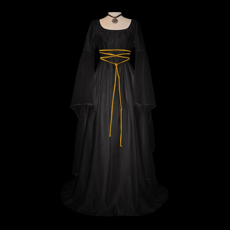 Medieval Retro Gothic Maxi Dress