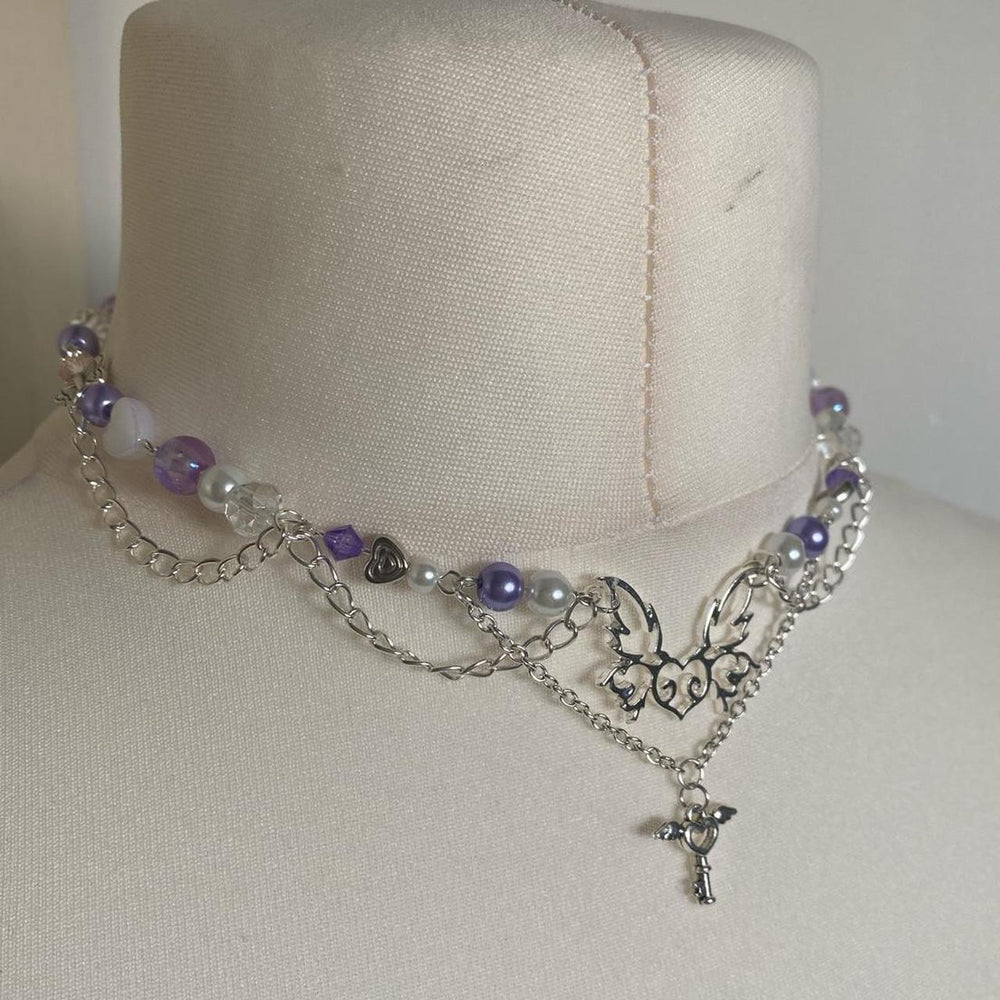 Renaissance Cottagecore Purple Victorian Necklace