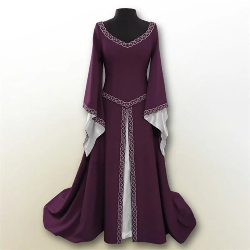 Renaissance Corset Gothic Dress - Vintage Maxi Dress