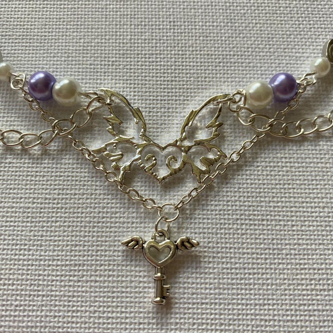 Renaissance Cottagecore Purple Victorian Necklace