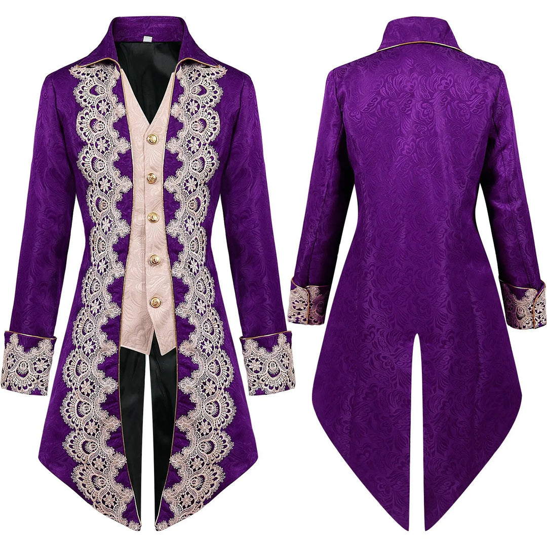 Men's Gothic Velvet Tailcoat - Renaissance Frock Coat