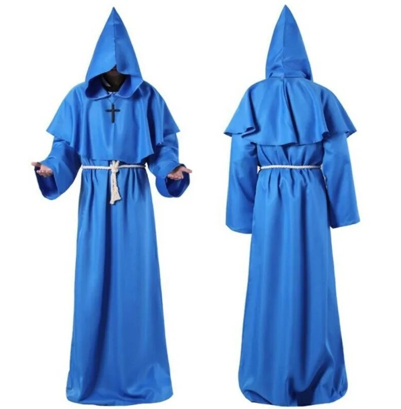 Wholesale Medieval Costume Hooded Cape Wizard Short Cloak