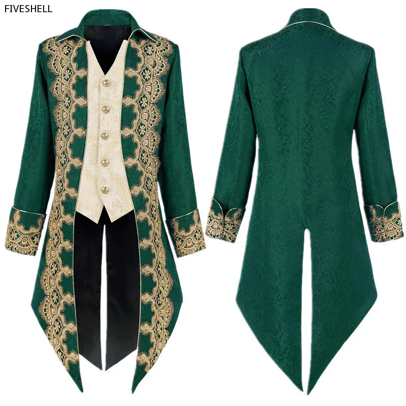 Men's Gothic Velvet Tailcoat - Renaissance Frock Coat