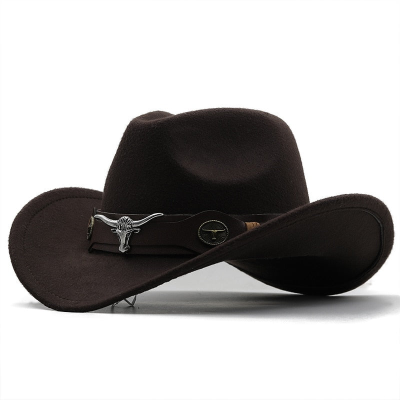 Scarlet Woolen Chapeau: Timeless Western Cowboy Hat