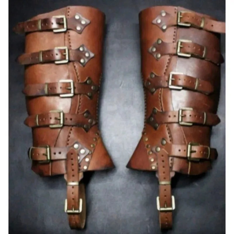 Leg Armor - Renaissance Greaves - Half Chaps- Gaiter- Shoe and Boot Cover