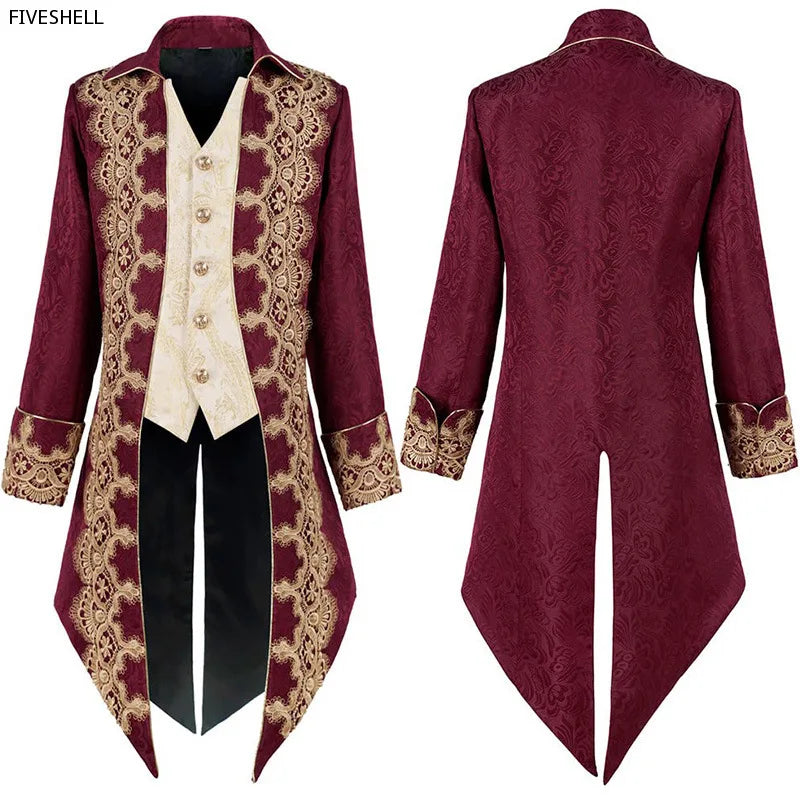 Men's Gothic Velvet Tailcoat - Renaissance Frock Coat