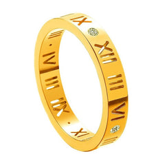 Roman Numeral Hollow Ring - Battling Blades