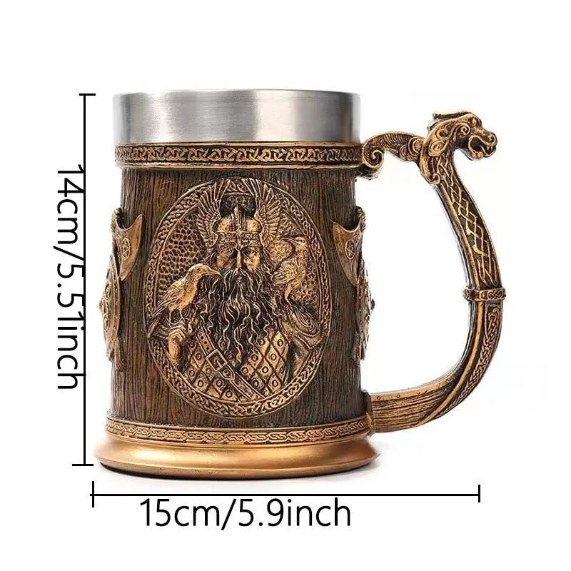 Medieval Odin Vintage Mug - Norse Mythology Mug