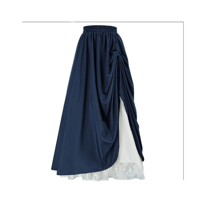 Medieval Lace Trim A-line Bustle Pirate Skirt