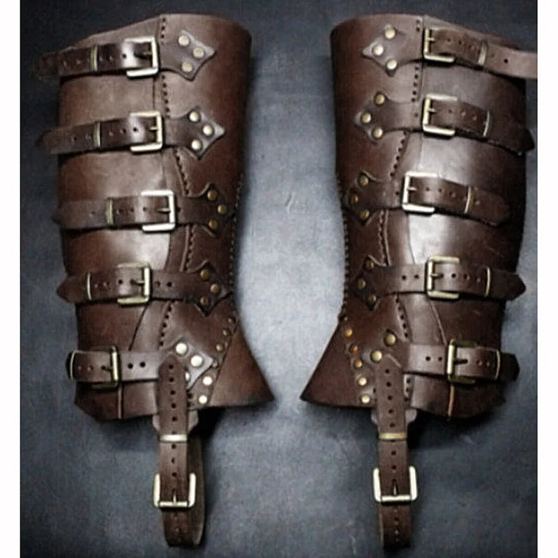 Leg Armor - Renaissance Greaves - Half Chaps- Gaiter- Shoe and Boot Cover