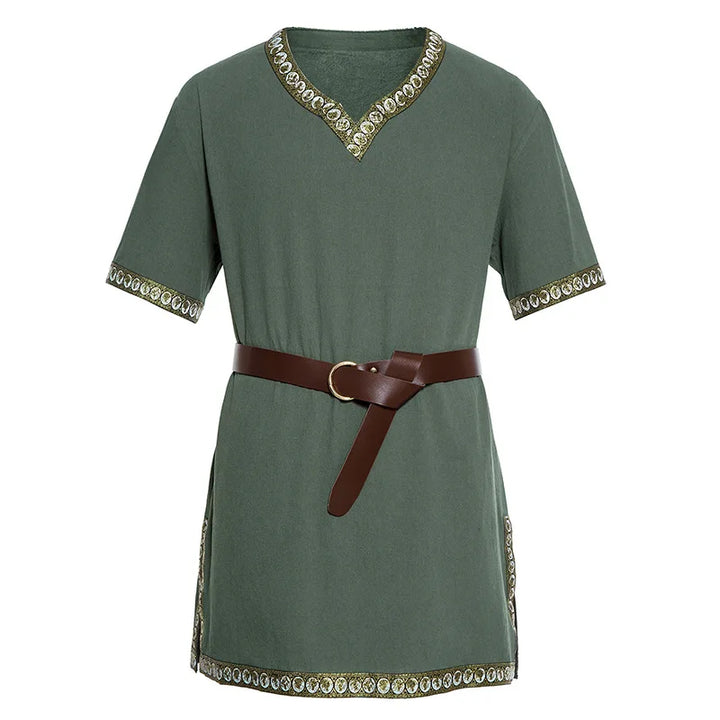 Men's Medieval Viking Tunic Shirt - Short Sleeve LARP