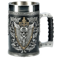 Medieval Viking 3D Retro Resin  Stainless Steel Mug