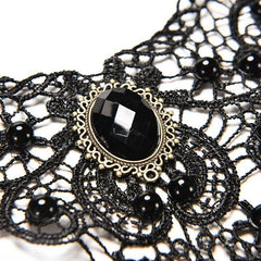 Renaissance Exquisite: Victorian Noir Choker - Battling Blades