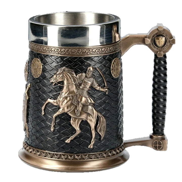 Medieval Viking 3D Retro Resin  Stainless Steel Mug