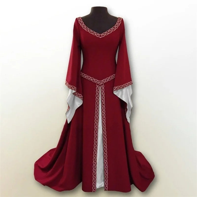 Renaissance Corset Gothic Dress - Vintage Maxi Dress